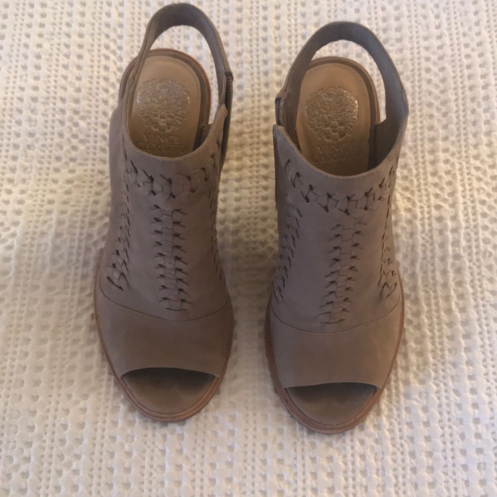 Vince Camuto open toe booties
